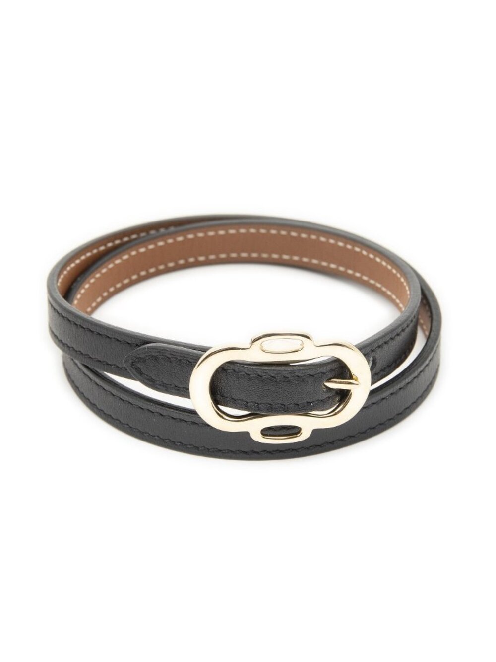 Hermes Behapi Bracelet Black Swift Leather